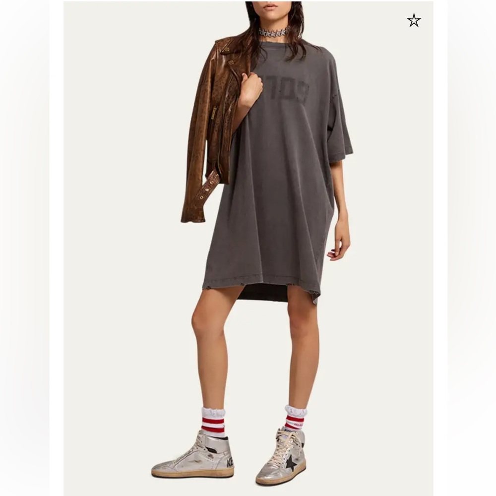 Golden Goose Charcoal Dafne T Shirt Dress - Picture 3 of 11